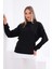 Kadın Çift Görünüm Detaylı Bisiklet Yaka Iki Iplik Sweatshirt 245112 - 4
