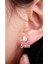 5 mm 1 Çift Cubic Zirkon 925 Ayar Gümüş Tektaş Çivi Küpe 3