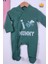 Babyhola %100 Pamuk I Love Mummy 2'li Çıtçıtlı Patikli Tulum Önlük Bere 4'lü Takım 539 2