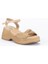 G13 513044 Kadın Bej Sandalet 2