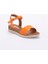 Y426076 Kadın Turuncu Sandalet 2
