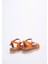 Y426076 Kadın Turuncu Sandalet 4