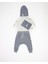 Bebek 'OXO' Baskılı 4'lü Set - Pantolon / Uzun Kollu Body / Şapka / Tulum Set_RG226 1