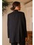 Uzun Kollu Cepleri Işlemeli Siyah Kadın Ceket 6152-2Y4 5