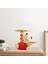 Heykeli Modern Reçine Figürin 2 Tepsi ile Ev Kitaplık Oturma Odası Kırmızı (Yurt Dışından) 5