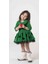 Kız Çocuk Yeşil Taş Devri Çakıl Elbise Doğum Günü Parti Özel Gün Green Stone Age Dress 1
