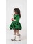 Kız Çocuk Yeşil Taş Devri Çakıl Elbise Doğum Günü Parti Özel Gün Green Stone Age Dress 2