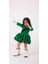 Kız Çocuk Yeşil Taş Devri Çakıl Elbise Doğum Günü Parti Özel Gün Green Stone Age Dress 4