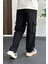 Erkek Ince Baggy Kalıp Kargo Pantolon Siyah EDW173 2