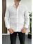 Erkek Hakim Yaka Pamuklu Uzun Kollu Gömlek Beyaz EDW175 2