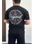 Erkek Oversize Pamuk Sırt Baskılı T-Shirt Siyah EDW160 1