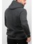 Üç Iplik Şardonlu Baskılı Kapüşonlu Sweatshirt Antrasit EDW180 2