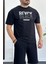 Erkek Oversize Pamuk Baskılı T-Shirt Siyah EDW157 1
