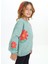 ATB-503470-1 Çiçek Baskılı Kışlık 3 Iplik Sweatshirt 4