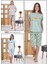 Kadın Kısa Kollu Kaprili Penye Pijama Takımı 1