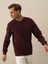 Erkek Bordo Pamuk Dokulu Regular Fit Sweatshirt 2