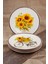 Retro Fall'24 Sunflower 4 Parça Porselen Servis Tabağı 2