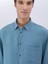 Koyu Mint Fitilli Oversize Fit Dokuma Casual Gömlek 3