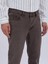 Kahverengi Düz Slim Fit Denim Pamuk Karışımlı Pantolon 3