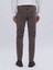 Kahverengi Düz Slim Fit Denim Pamuk Karışımlı Pantolon 4