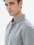 Gri Düz Regular Fit Dokuma Casual Pamuk Karışımlı Gömlek 5