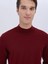 Kırmızı Yarım Balıkçı Yaka Düz Örgü Yün Karışımlı Triko 3