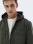 Haki Düz Oversize Fit Dokuma Pamuk Karışımlı Overshırt 5
