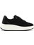Zero Kadın Siyah Bağcıklı Kalın Tabanlı Kumaş Sneaker 24WFD43066F 1