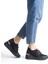 Stonestar Cırt Cırtlı Siyah Taşlı Sneaker Dolgu Topuklu Spor Ayakkabı 1