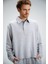 Erkek Timeless Polo Yaka Gri Sweatshirt 1