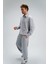 Erkek Timeless Polo Yaka Gri Sweatshirt 3