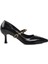 458297 Siyah Rugan Ince Topuklu Kadın Abiye Ayakkabı 1
