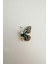 İncili Taşlı Renkli Kelebek Broş (En:3 cm Boy:4,5 cm) 3