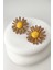 Hasır Örgü Papatya Küpe (Ölçü:4 Cm) 1