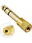 Starkpro ST-33568 6.3mm-3.5mm Erkek Dişi Metal Altın Kulaklık Stereo Jack Ses Çevirici Adaptör 2