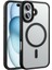 iPhone 16 Plus Sert Pc Arka Yüzey Wireless Şarj Özellikli Flet Magsafe Kapak 1