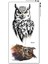 Sepeti Geçici Dövme 9,5X19CM Tattoo Minimal Tattoo Aksesuar Şık Baykuş Modeli 1