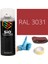 Akrilik Sprey Boya Kırmızı RAL-3031 Boya Seti 400ML +Zımpara+Kağıt Bant+Eldiven 1