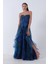 Saks Straplez Yaka Yırtmaçlı Eteği Fırfırlı Abiye 9705163.26 2