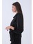 Siyah Yandan Bağlama Detaylı Bluz Gömlek 41620075.01 5