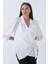 Ekru Yandan Bağlama Detaylı Bluz Gömlek 41620075.147 4