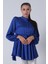 Saks Kolu Lastikli Belden Bağlamalı Saten Tunik 44510418.26 2