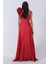 Kırmızı Saten Omuz Fiyonklu Abiye Elbise 1302192.08 5