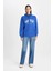 Oversize Geniş Kalıp Kapüşonlu Baskılı Kalın Sweatshirt D5291AX24AU 2