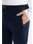 Lacivert Eşofman Altı Slim Fit Dar Kesim Fermuarlı Basic Düz Paça D6091AX24AU 5