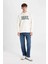 Boxy Fit Kapüşonlu Cepli Baskılı Sweatshirt D1780AX24WN 1