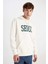 Boxy Fit Kapüşonlu Cepli Baskılı Sweatshirt D1780AX24WN 3
