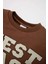 Erkek Bebek Bisiklet Yaka Baskılı İçi Yumuşak Tüylü İnce Sweatshirt D0700A524AU 2