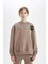 Erkek Çocuk Oversize Geniş Kalıp Kapüşonlu Cepli Kalın Okul Sweatshirt D1644A824AU 1