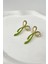 Mineli Metal Fiyonk Küpe (Ölçü:2cm*4 Cm) 1